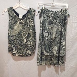 Kathie Lee Collection 2pc set (skirt & Top) L(12-14) Stretchy